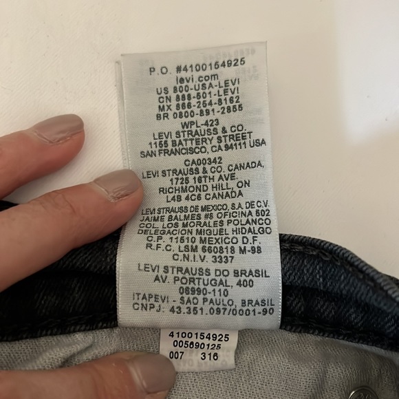 Vintage Levi’s 569 Relaxed Loose Fit Jeans Black Sits Below Waist 33 x 32 - Picture 8 of 16